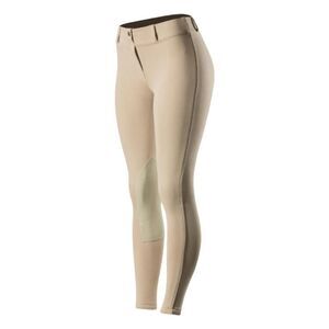 Horze Equinavia Ella Breeches Riding Pants Tan Pull-On Knee Patch Comfortable Wa